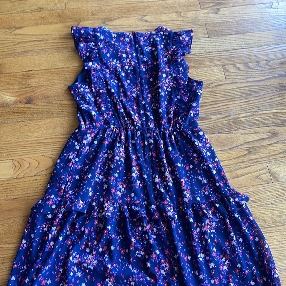 J. Crew | Navy Blue Floral Dress (2) - Picture 5 of 8